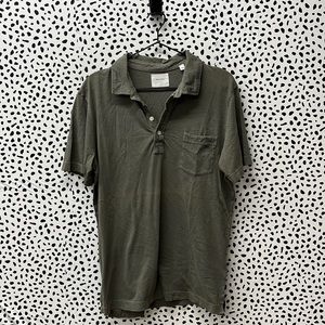 Billy Reid Olive Green Polo Shirt